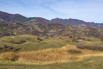 Naklejka premium Meledic Plateau, Manzalesti Village, Buzau, Romania