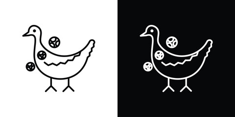 Avian Influenza icon outline. Vector isolated pictogram for web