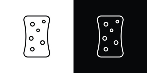 Bath sponge icon outline. Vector isolated pictogram for web