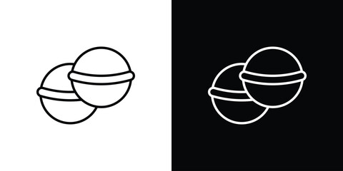 Bath salts bomb icon outline. Vector isolated pictogram for web