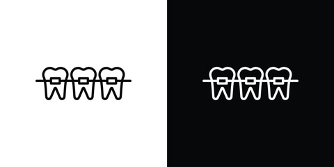 Braces icon outline. Vector isolated pictogram for web