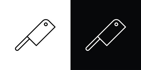Butcher knife icon outline. Vector isolated pictogram for web © Cristiane