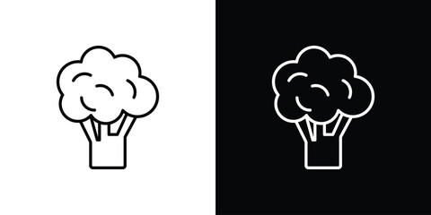Cauliflower icon outline. Vector isolated pictogram for web