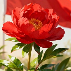 red and white flower