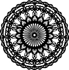 Vintage Ornamental Round Mandala Graphic