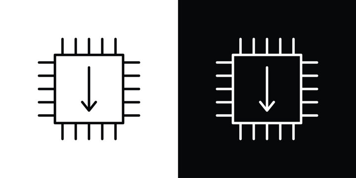 Firmware icon outline. Vector isolated pictogram for web