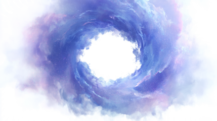 Lavender indigo mist portal with diffraction glow