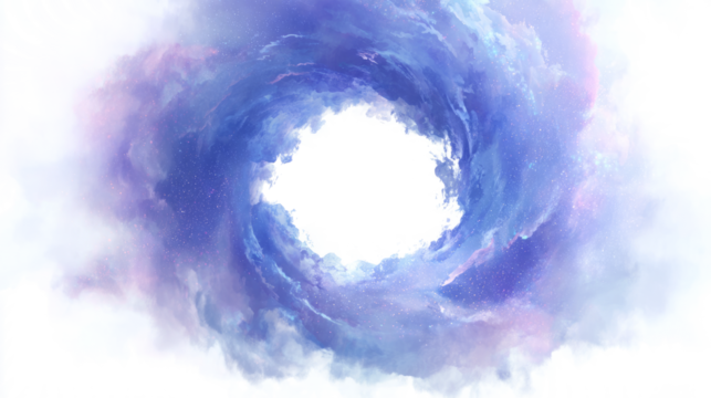 Lavender indigo mist portal with diffraction glow