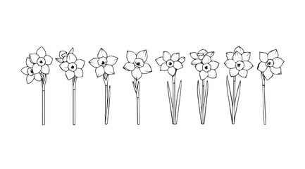 Collection of delicate floral hair pins with intricate designs silhouette