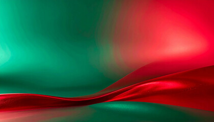 Abstract background with flowing red and green gradients, creating a dynamic visual.