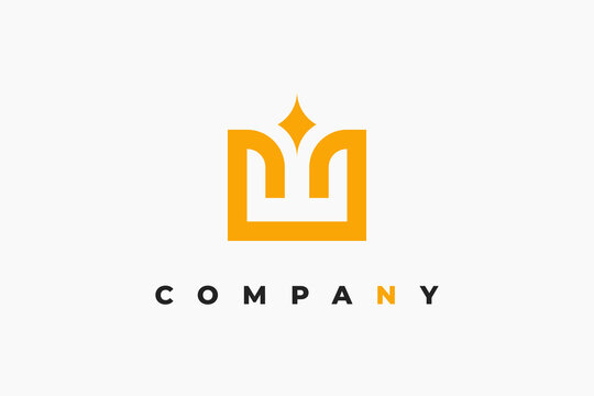 double letter d and crown with star above it logo