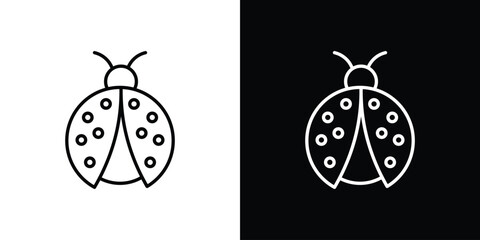 Ladybug icon outline. Vector isolated pictogram for web © Cristiane