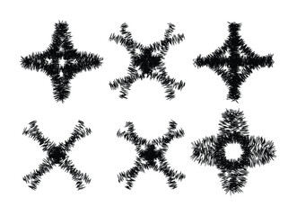 Chaotic Symmetrical Starburst Pattern &ndash; Abstract Jagged Vector Design with Radiating Geometric Texture