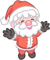 cute santa claus red christmas vector illustration