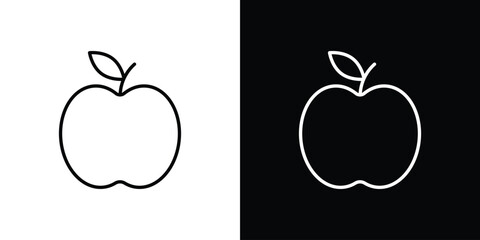 Fototapeta premium Plum icon outline. Vector isolated pictogram for web