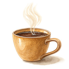 cup of coffee isolated on white and transparent background