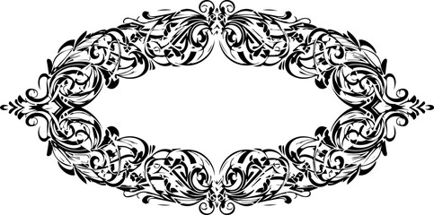 Elegant ornamental flourish creates a sophisticated decorative border for invitations, certificates, or premium branding projects