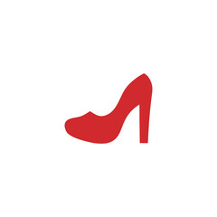 elegant red silhouette women shoes