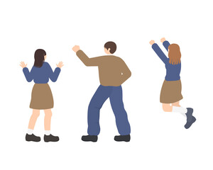 교복입은 학생 캐릭터