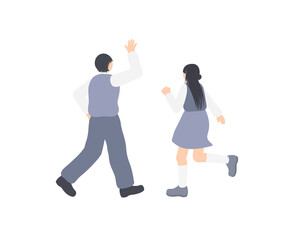 교복입은 학생 캐릭터