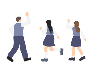 교복입은 학생 캐릭터