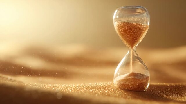Golden hourglass time lapse [4K]