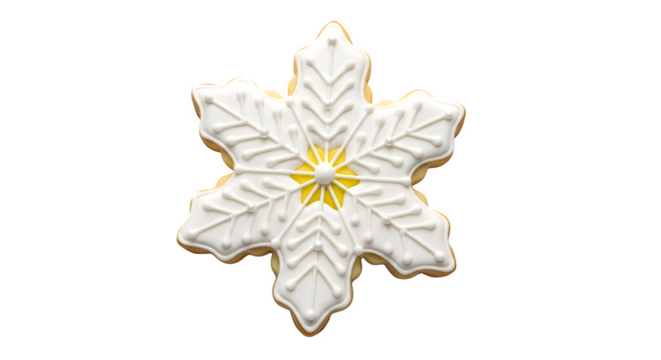 Snowflake Sugar Cookie, isolated on transparent background - Powered by Adobe