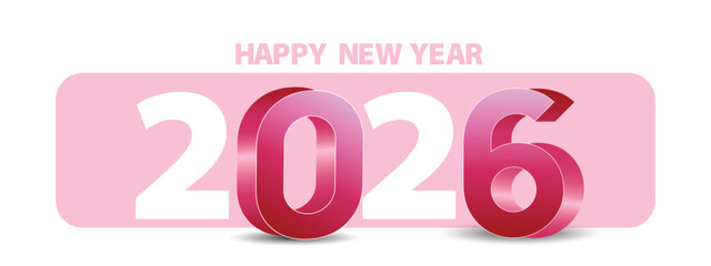 Celebrate Happy new year 2026 background. Holiday greeting card design. Vector illustration.