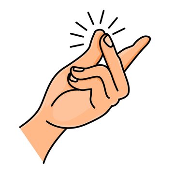 Illustration of a finger snap
