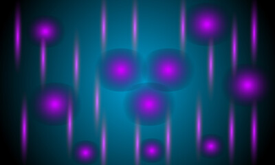 Abstract vibrant teal and magenta light spheres modern graphic isolated on transparent background