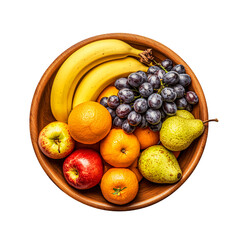 Abundant Fruit Bowl: A Colorful Mix of Healthy, Fresh Produce, png