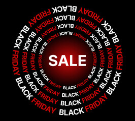 Black Friday sale inscription design template. Black Friday banner. Vector illustration.
