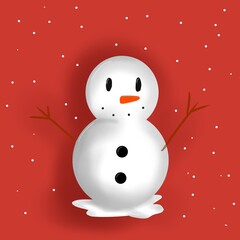 Snowman with shadow
