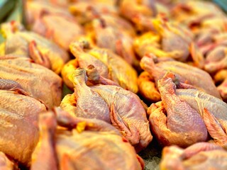 Poultry and Game Bird Display in a Supermarket
