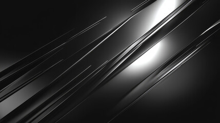 Dark futuristic background with arrows in smooth metallic gradient, modern geometric background