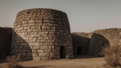Ancient Nuraghe Arrubiu Megalithic Stone Structure in Orroli Sardinia Italy.