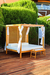 place for relaxation and massage near the hotel pool.