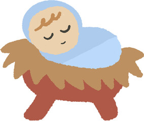 Baby Jesus and Christmas Angel Clipart PNG – Transparent Background