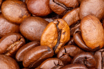 Pile of Roasted Coffee Beans