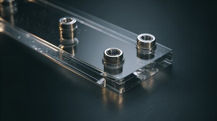 Modern Mechanics: A Detailed View of Engineering Components on a Sleek Surface