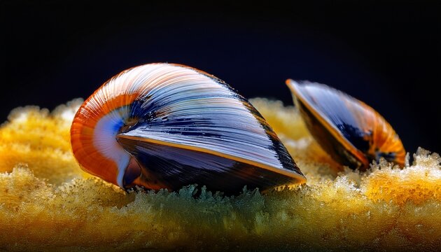 Painter S Mussel Unio Pictogrum Is European Freshwater Large Bivalve Mollusk