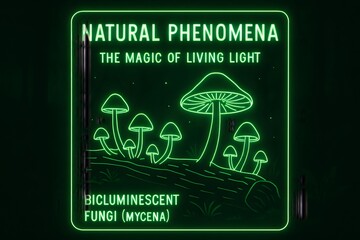 Bioluminescent Fungi Magic with Glowing Mushrooms for Nature Photography and Education