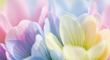Fototapeta premium Soft colorful flower petal background