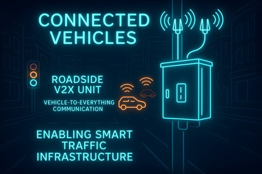Connected Vehicles with V2X Unit and Smart Traffic Infrastructure for Intelligent Transport Systems