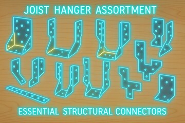Jost Hanger Assortment with Essential Structural Connectors for Building Construction