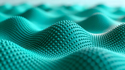 Futuristic Nanotechnology Surface with Wave-Like Dot Pattern