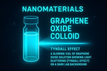 Neon Nanomaterials Infographic with Structural Diagrams for Advanced Material Science