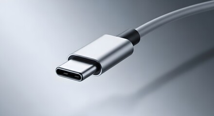 Fototapeta premium High-Resolution Close-Up of a USB-C Connector for Data Transfer and Power Delivery