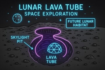 Lunar Habitat Vision with Futuristic Design for Space Exploration Concepts
