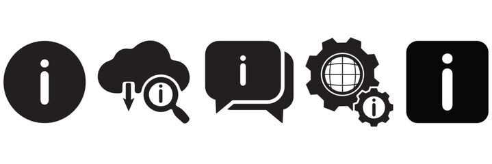 Fototapeta premium Modern Interface Icons. Information, Gear, and Report Outline Vectors. Chat icons. Speech bubble symbol set. Contact information icon set in line style. Business card, Home, Phone, Location, Address
